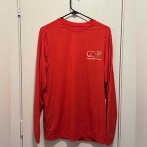 Vineyard Vines Men Small Long Sleeve Athletic Shirt In Red